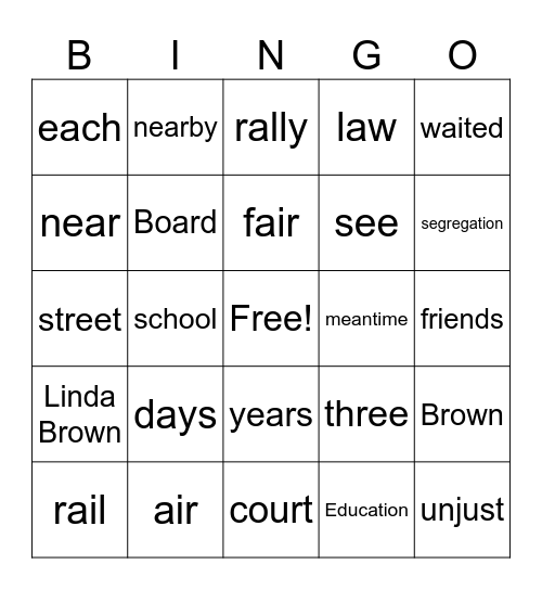 Bingo Card
