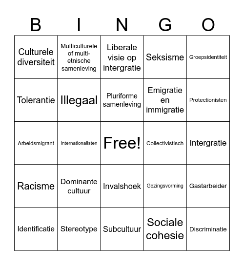 BINGO Card
