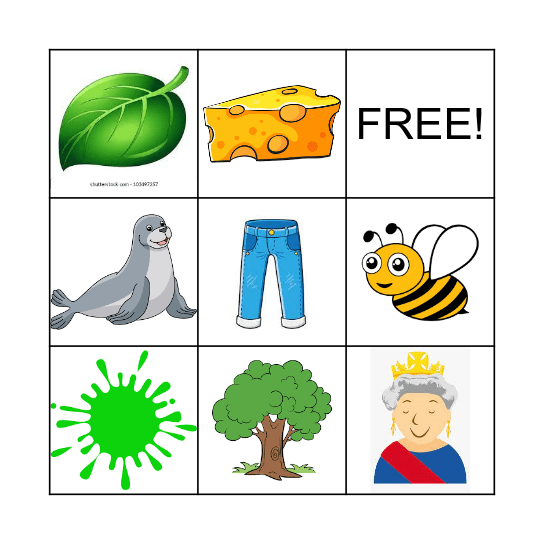 Sentence Dictation: Long e Vowels Bingo Card