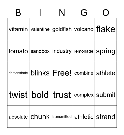 Bingo Card