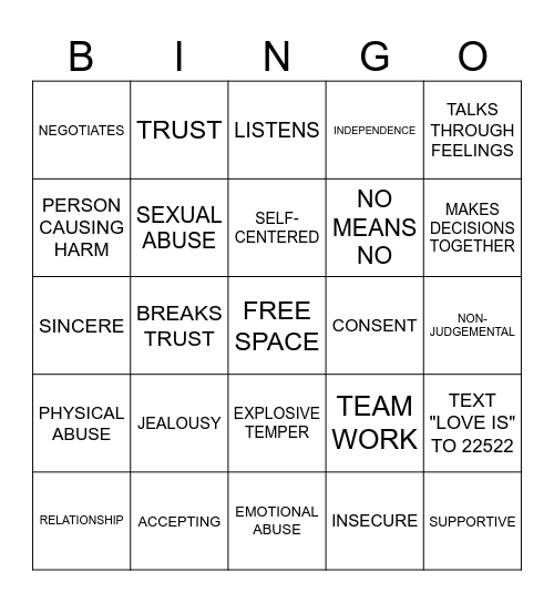 Bingo Card