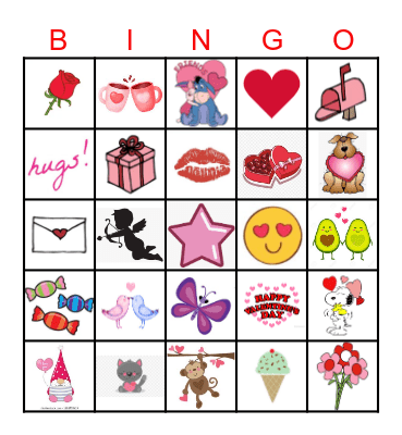 Valentine Bingo Card