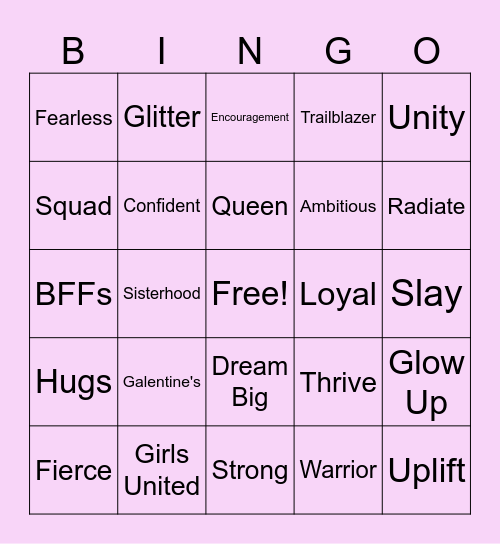 GIRLS UNITED GALENTINE'S! Bingo Card