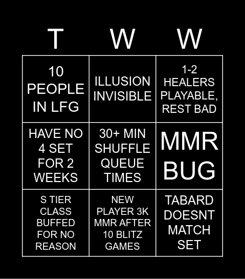 TWW S2 BINGO Card