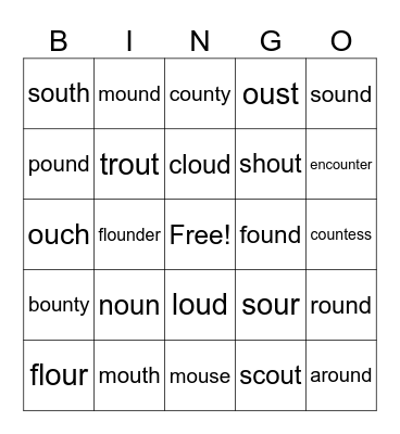OU Bingo Card