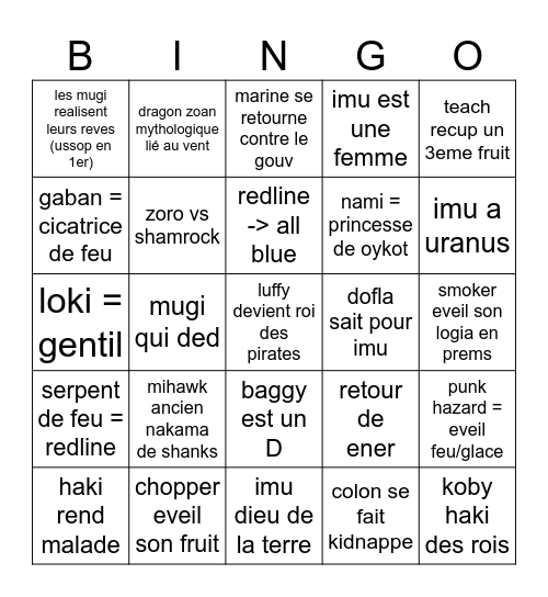 bingo piece Bingo Card