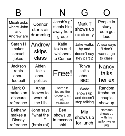 BINGO! Bingo Card