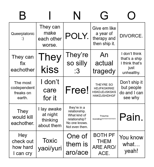 Untitled Bing Bingo Card