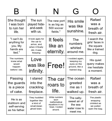 Figurative Language Bingo-Calculated Bingo Card