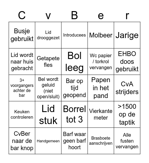 CvBingo Card