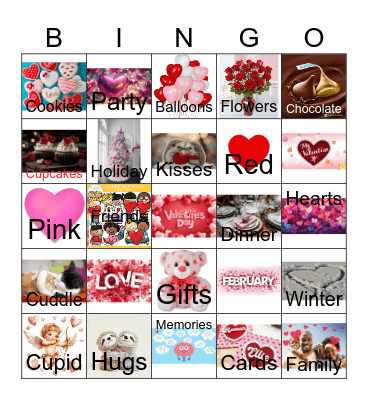 Valentine's Day Bingo Card