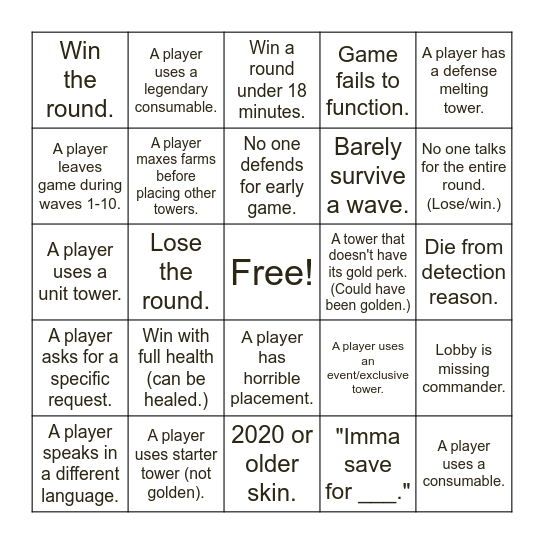 TDS Bingo 2-11-2025 Bingo Card