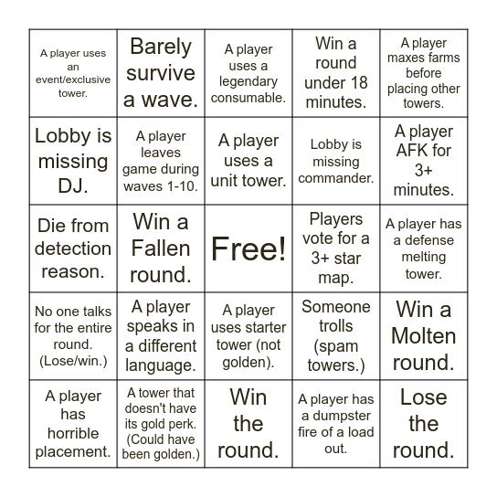 TDS Bingo 2-11-2025 V1.2.2 Bingo Card