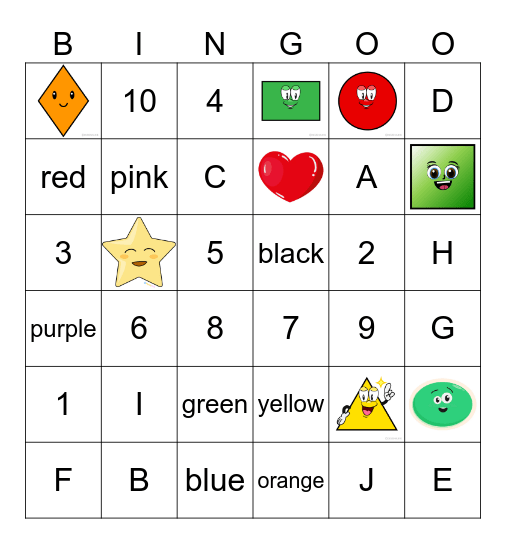 BINGO GAME Bingo Card