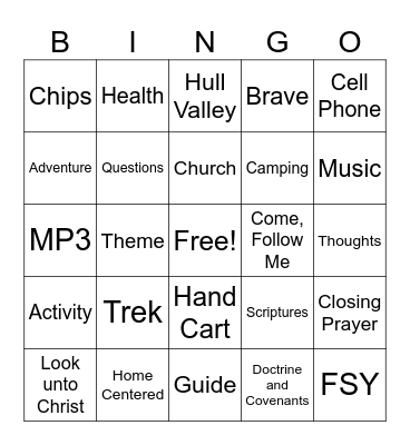 2025 Intro Bingo Card