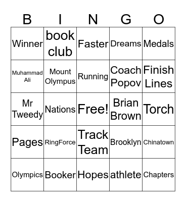 RING FORCE Bingo Card