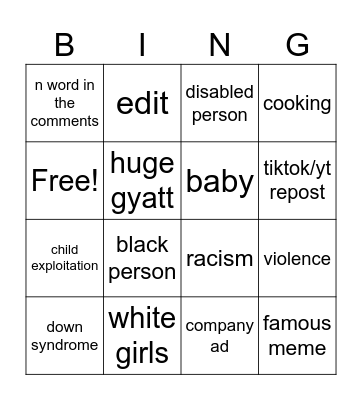 reels bingo Card