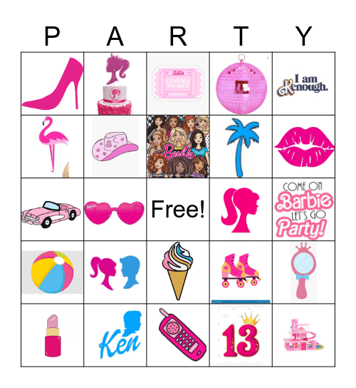BARBIE Bingo Card