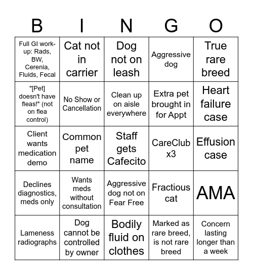 UC Bingo Card