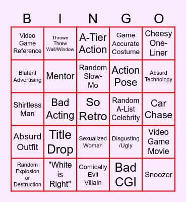 Game Bingo Card