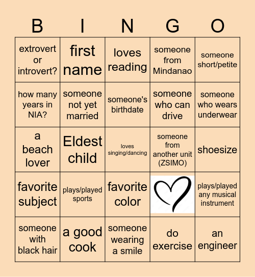 FINDING THE WHO... Bingo Card