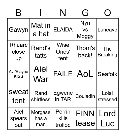 WOT S3 Trailer BINGO Card