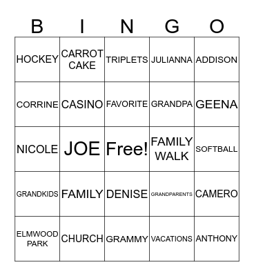 HAPPY BIRTHDAY GRANDPA! Bingo Card