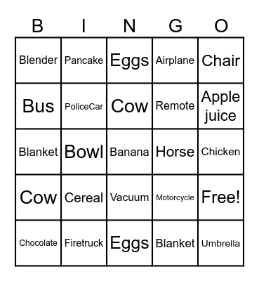 David's 2 Fast Bingo Card