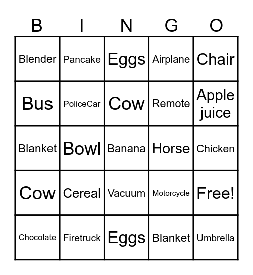David's 2 Fast Bingo Card