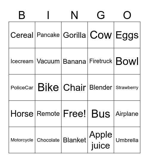 David's 2 Fast Bingo Card