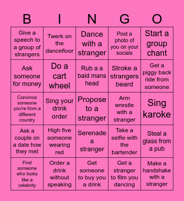 Abb & Koda's Bday Pub Crawl Bingo Card