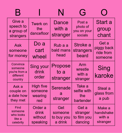Abb & Koda's Bday Pub Crawl Bingo Card