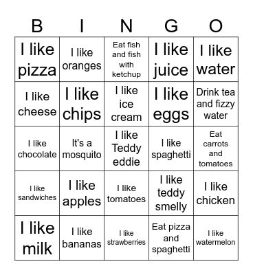 Crazy bingo Card