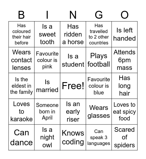 Media team fun Bingo Card