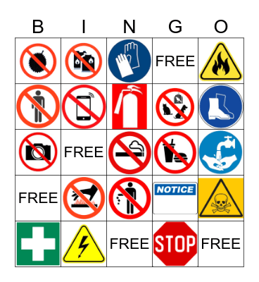 Signs Bingo Card