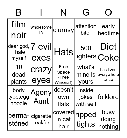 Vivien Bingle Bingo Card