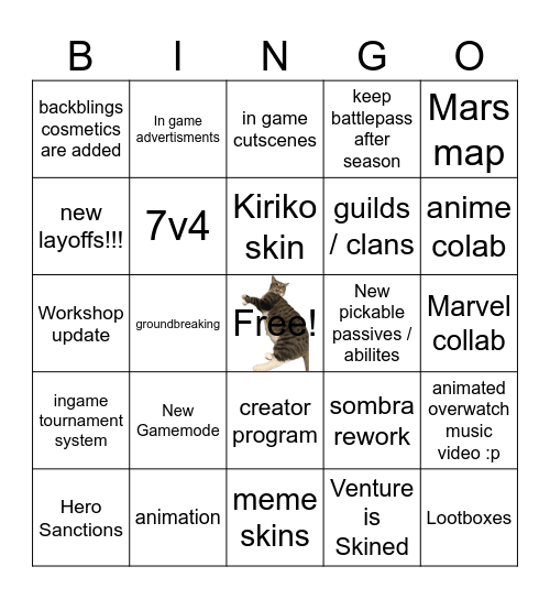 Ogorwatch Spotlight Bingo Card