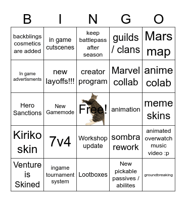 Ogorwatch Spotlight Bingo Card