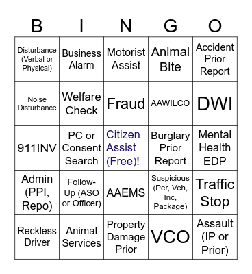 TC WEEK BINGO Card