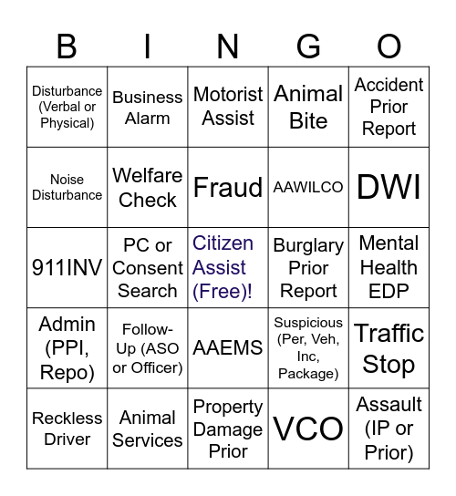 TC WEEK BINGO Card
