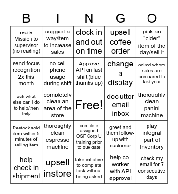 40948 Workplace Bingo Card