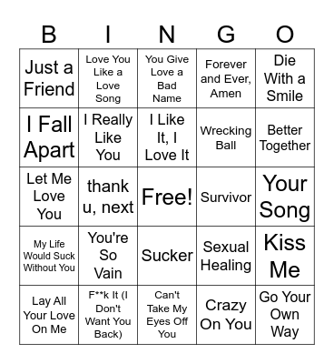 Valentine's Day Bingo #3 Bingo Card