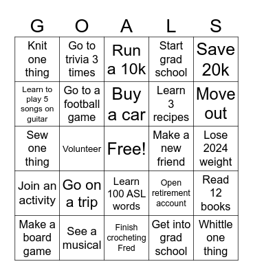 BINGO 2025 Bingo Card