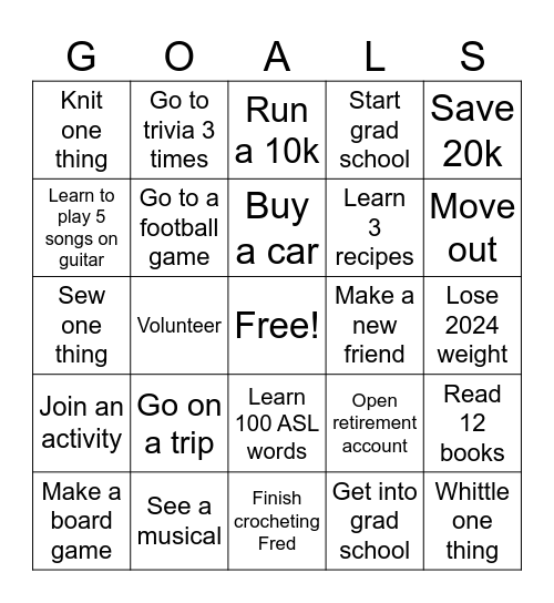 BINGO 2025 Bingo Card