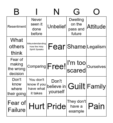 Barrier Bingo Card