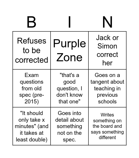 CS Bingo Card