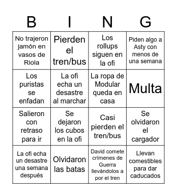 WC 2025 Bingo Card