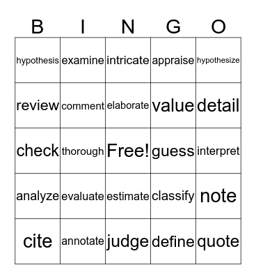 Bingo Card