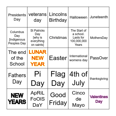 Bingo Card