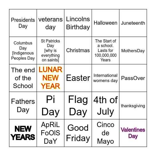 Bingo Card